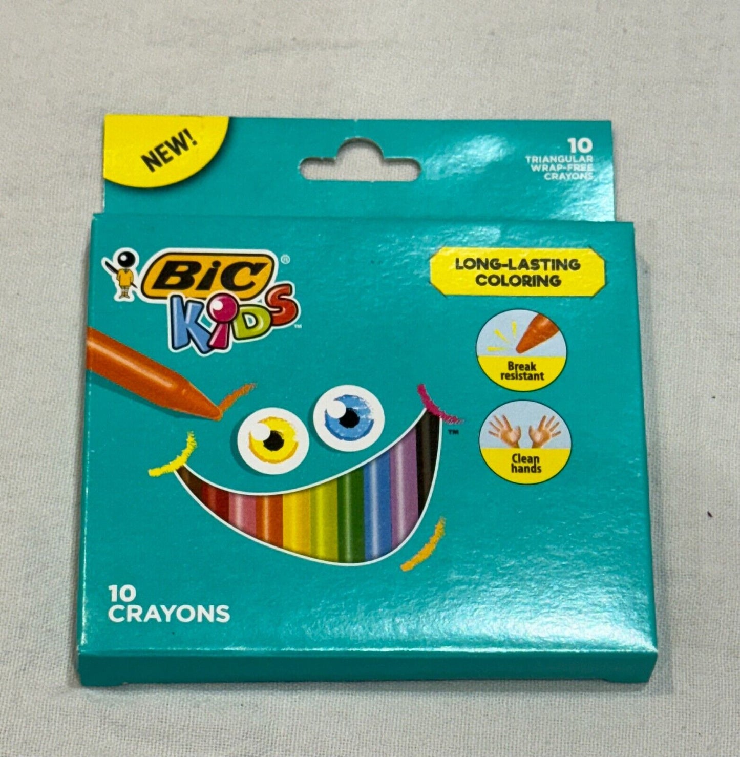 2 X 10 CRAYONS Wax School Arts Kids Activities Crafts Easy Grip BIC multi colour - DM Store