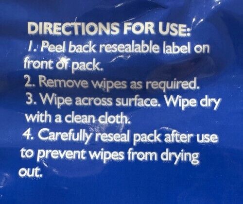 2 X 50 WINDOW CLEANER WIPES GLASS, SHINY SURFACES STREAK - FREE JUMBO EXTRA STRONG - DM Store