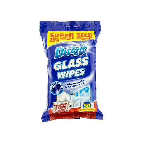 50 WINDOW CLEANER WIPES GLASS JUMBO EXTRA STRONG - DM Store