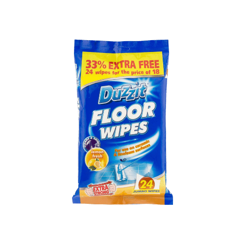24 FLOOR WIPES LEMON SCENT CERAMIC LINOLEUM LAMINATE