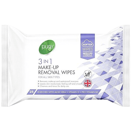 FACIAL CLEANSING WIPES MAKE UP REMOVAL 3 IN 1 COMPLETE (25 WIPES) - DM Store