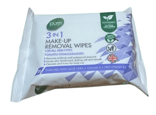 FACIAL CLEANSING WIPES MAKE UP REMOVAL 3 IN 1 COMPLETE (25 WIPES) - DM Store
