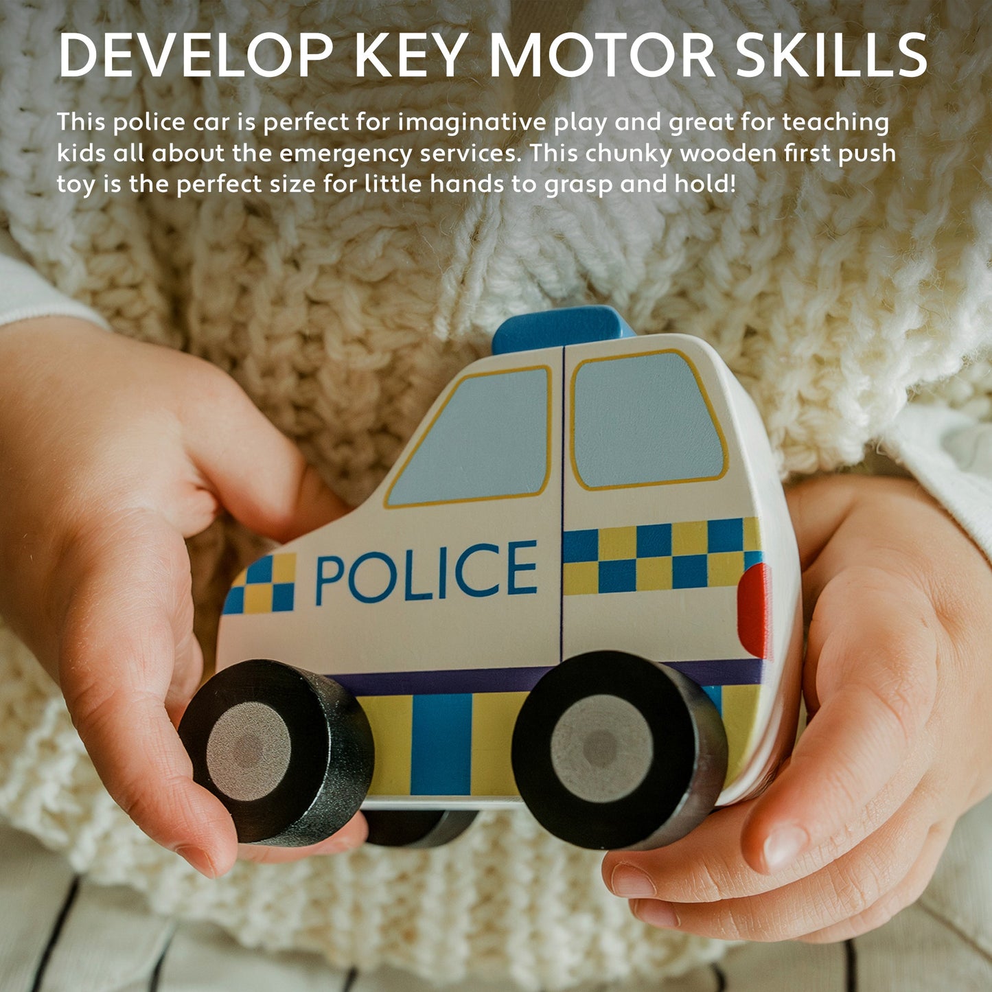 First Emergency Push Toy Police Car Orange Tree Toys - DM Store