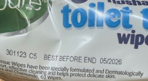 FLUSHABLE TOILET TISSUE WIPES BIODEGRADABLE ALCOHOL FREE FRANGNENCE (60 WIPES) - DM Store