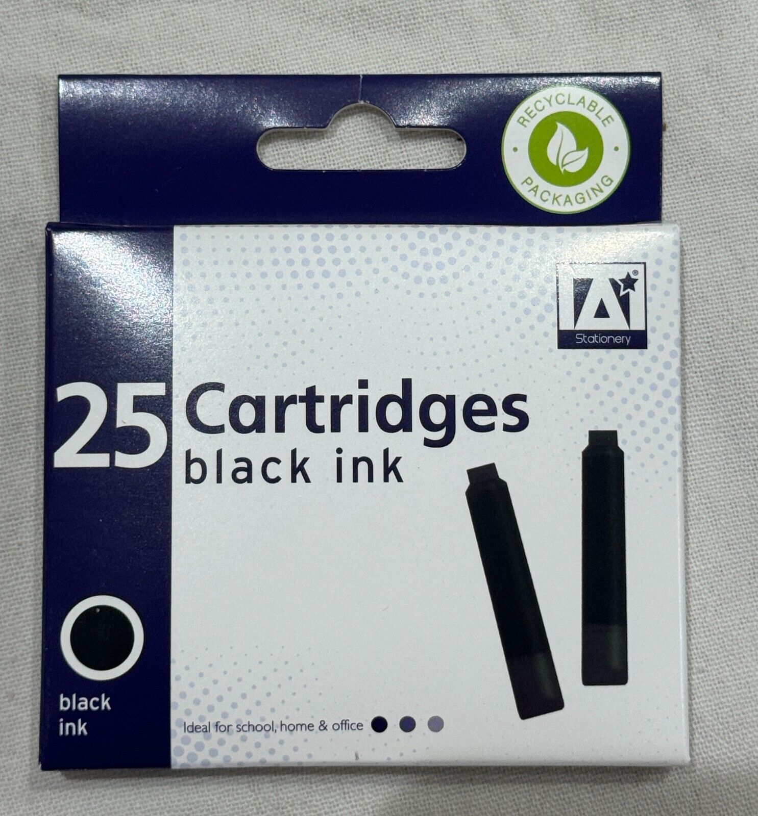 Fountain Pen Black Ink Cartridges (x 25) - DM Store