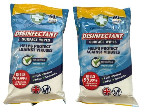 3 x 60 Green Shield Lemon Fresh Disinfectant Wipes