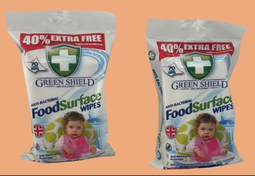 Green Shield Food Surface Wipes 2 x 70 Pack