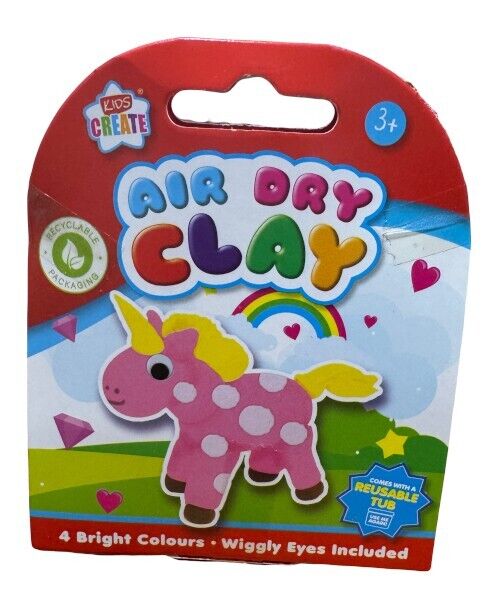 Kids Create Air Dry Clay Craft Kit Turtle Dog Unicorn Snail - DM Store