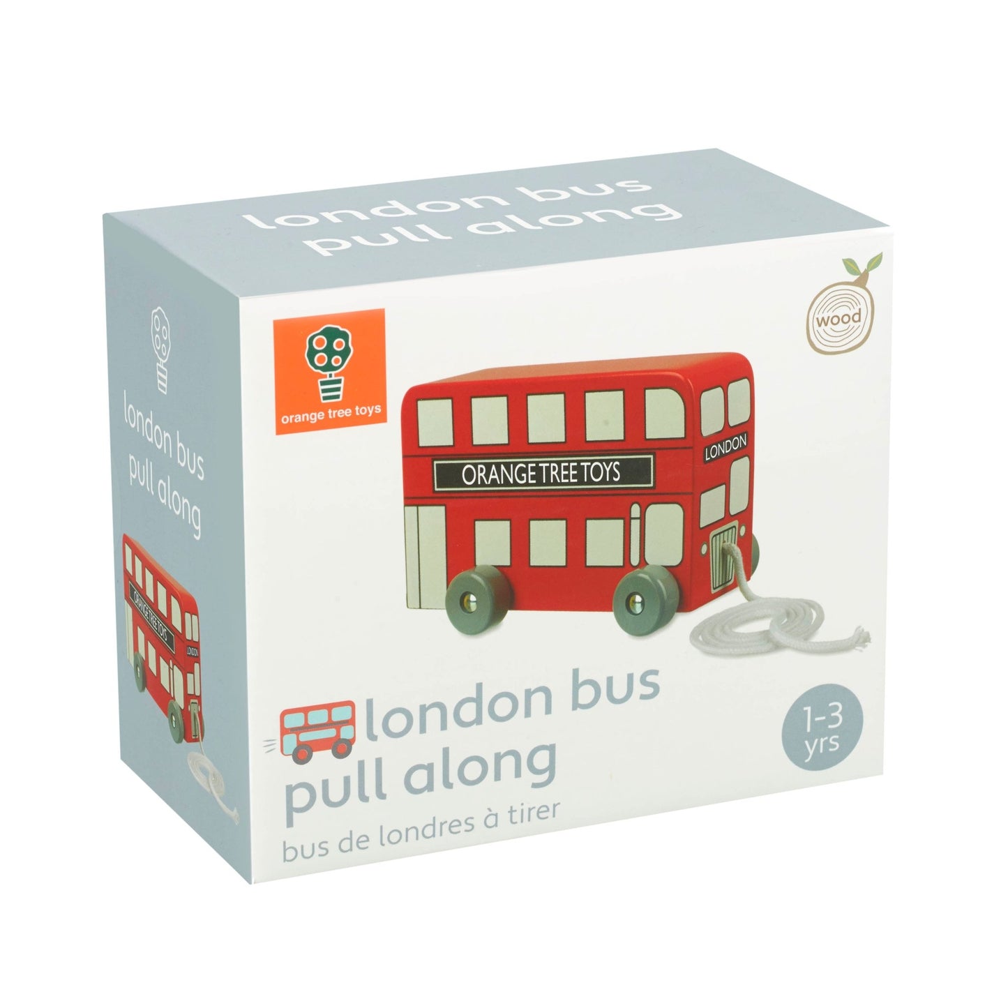 London Bus Pull Along Orange Tree Toys - DM Store