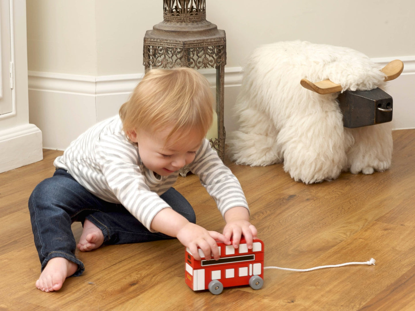 London Bus Pull Along Orange Tree Toys - DM Store