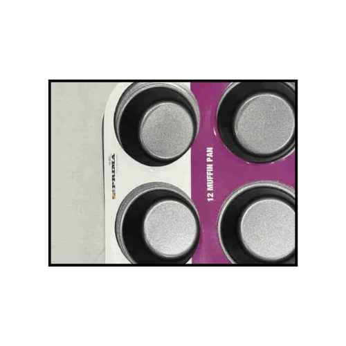 Muffin Pan Baking Tray 12 Cup Cake Bakeware Metal PRIMA - DM Store