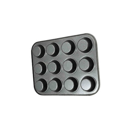 Muffin Pan Baking Tray 12 Cup Cake Bakeware Metal PRIMA - DM Store