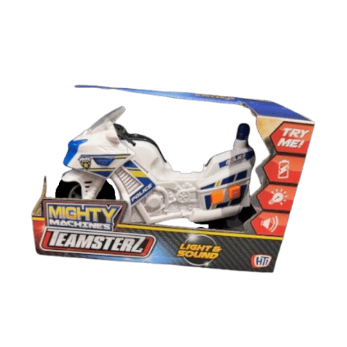 POLICE MOTORCYCLE KIDS TOY TEAMSTERZ - DM Store