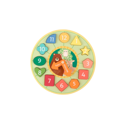 Sorting Clock Orange Tree Toys Woodland Shape - DM Store