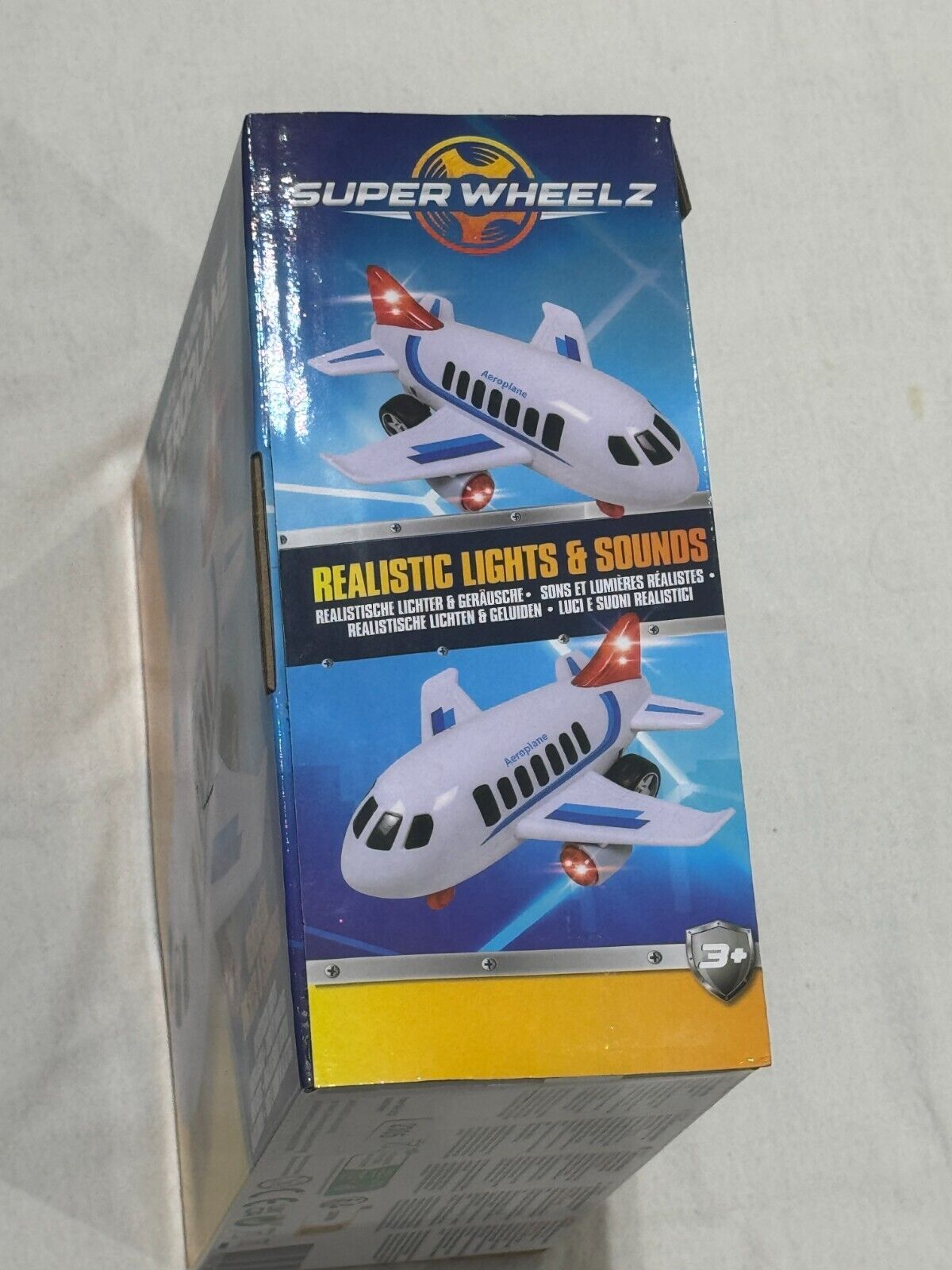 Super Wheelz Airplane Toy for Kids Lights & Realistic Sounds Toddler Plane 3+ - DM Store