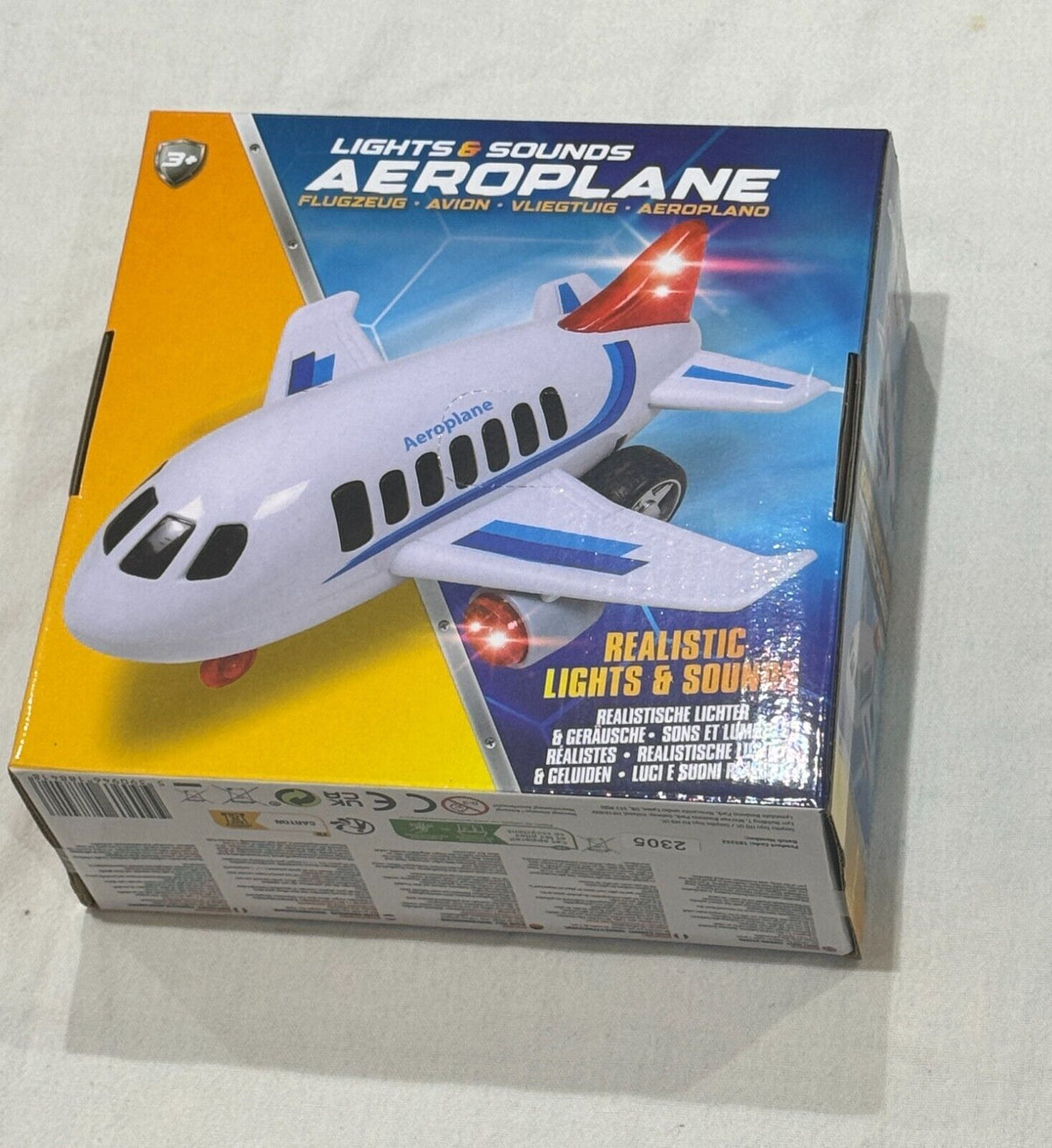 Super Wheelz Airplane Toy for Kids Lights & Realistic Sounds Toddler Plane 3+ - DM Store
